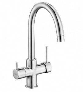 E.C.A. Dual Flow 102118137EX Высокий смеситель для кухни с функцией подачи питьевой воды (хром)
