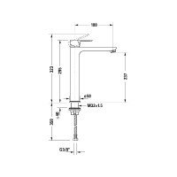 Duravit A.1 A11040002010 Высокий смеситель для раковины (хром)