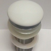 CeramaLux RD002GW Донный клапан | сливной гарнитур (белый глянцевый)