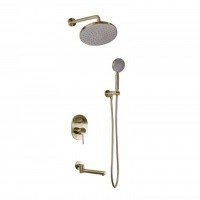 Bronze de Luxe Scandi 14582BR Душевая система с функцией наполнения ванны - комплект со смесителем (бронза)