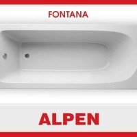 Акриловая ванна ALPEN Fontana 170x70 AVB0007, гарантия 10 лет, прямоугольная форма, объём 170 литров, цвет - snow white (белоснежный)