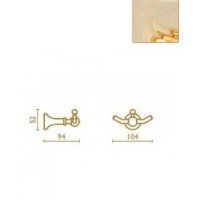 Bagno Associati REGENCY RE24552 Тройной крючок для халата/полотенца (золото)