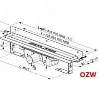 Ravak 10° OZW X01626 Душевой лоток 750 мм (нержавеющая сталь)