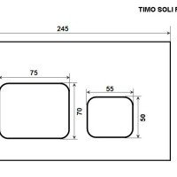 TIMO SOLI FP-002 Накладная панель смыва для унитаза (хром)