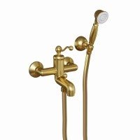 PAINI Duomo 88PJ105 Смеситель для ванны с душевым гарнитуром (золото шлифованное)