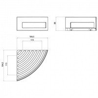 Emco System2 3545 001 21 Полка-решетка для душа