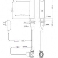 NOFER 07250.B Автоматический кран подачи воды для раковины (хром)