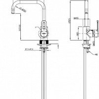 Bravat Stream-D F737163C-2 Смеситель для кухни (Хром)
