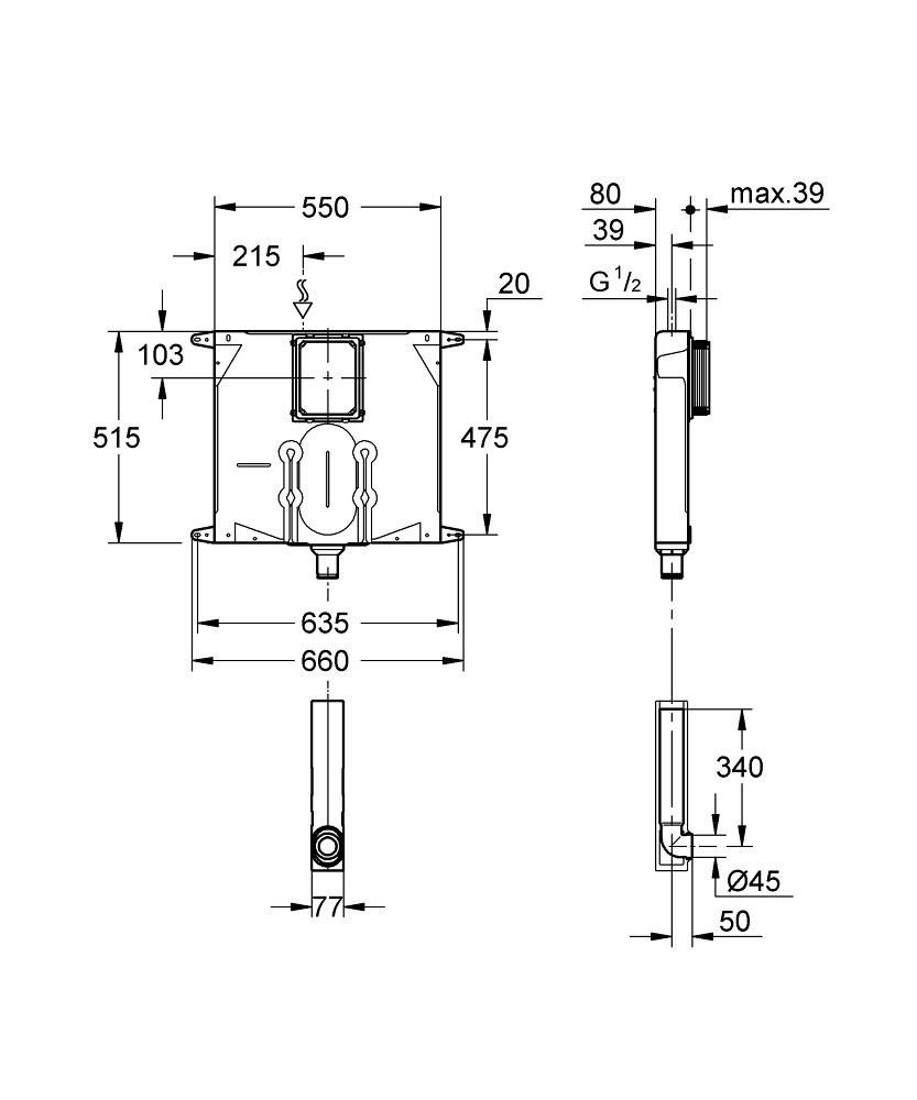 Смывной клапан grohe