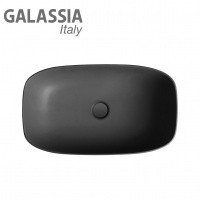 GALASSIA Dream 7300NEMT - Накладная раковина 64*38 см (цвет: чёрный матовый)