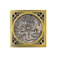 Bronze de Luxe 21986 Дизайн-решетка для душевого трапа 100*100 мм (бронза)