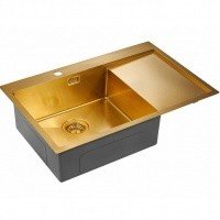 Paulmark ELDE PM807851-BGL Мойка для кухни 78*51 см левая (брашированное золото)