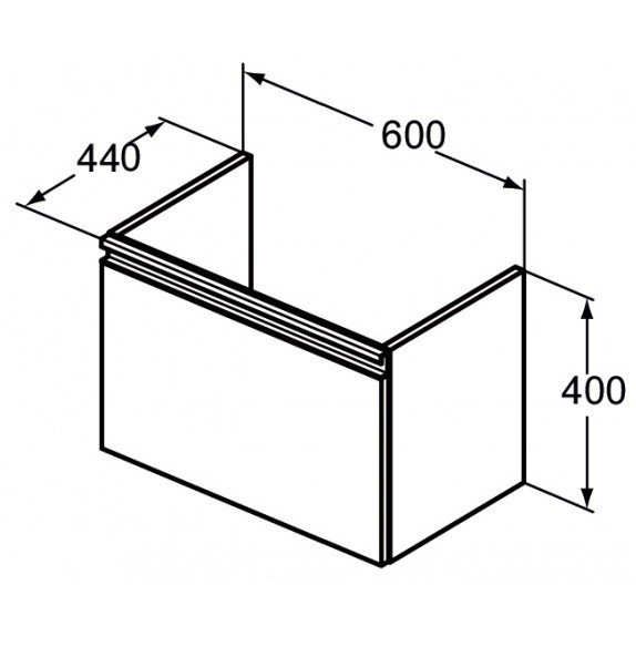 Подстолье для раковины T0046OV Ideal Standard Tesi (белый глянец ...