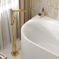WasserKRAFT Schunter 8221 Напольный смеситель для ванны (золото матовое)