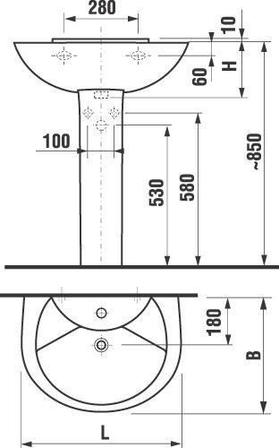 JIKA OLYMP 1961.0 Пьедестал, купить в интернет-магазине сантехники ...