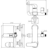 Damixa Palace Evo 974230000 Душевая система | комплект со смесителем с функцией наполнения ванны (хром)