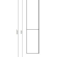 Акватон Беверли 1A235403BV01L Шкаф-пенал подвесной 34 см (белый)