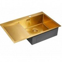 Paulmark ELDE PM807851-BGR Мойка для кухни 78*51 см правая (брашированное золото)