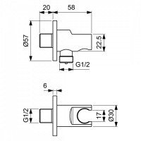 Ideal Standard ALPHA BD125AA Гигиенический душ комплект (хром)