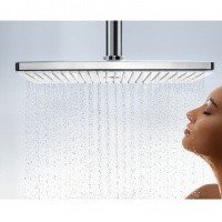 Верхний душ с держателем 24016400 Hansgrohe Rainmaker Select 460 (белый, хром)