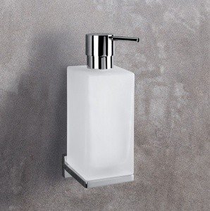 Colombo Design LOOK B9316 Дозатор для жидкого мыла 310 мл - настенный (хром - стекло)