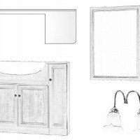 Gaia COMPONIBILI OLIMPIA Комплект мебели для ванной на 94 см