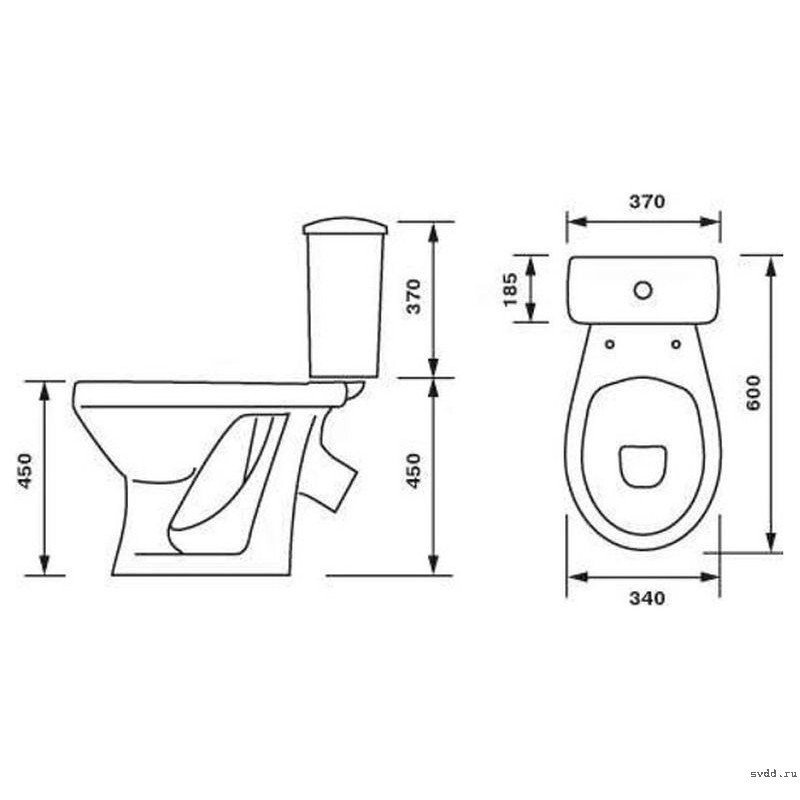 Оскольская керамика 1771 - Унитаз для инвалидов, с высокой чашей, в ...