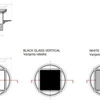 PESTAN Standard White Glass 13000167 Душевой трап 150*150 мм - готовый комплект для монтажа с декоративной решёткой (белое стекло | золото)