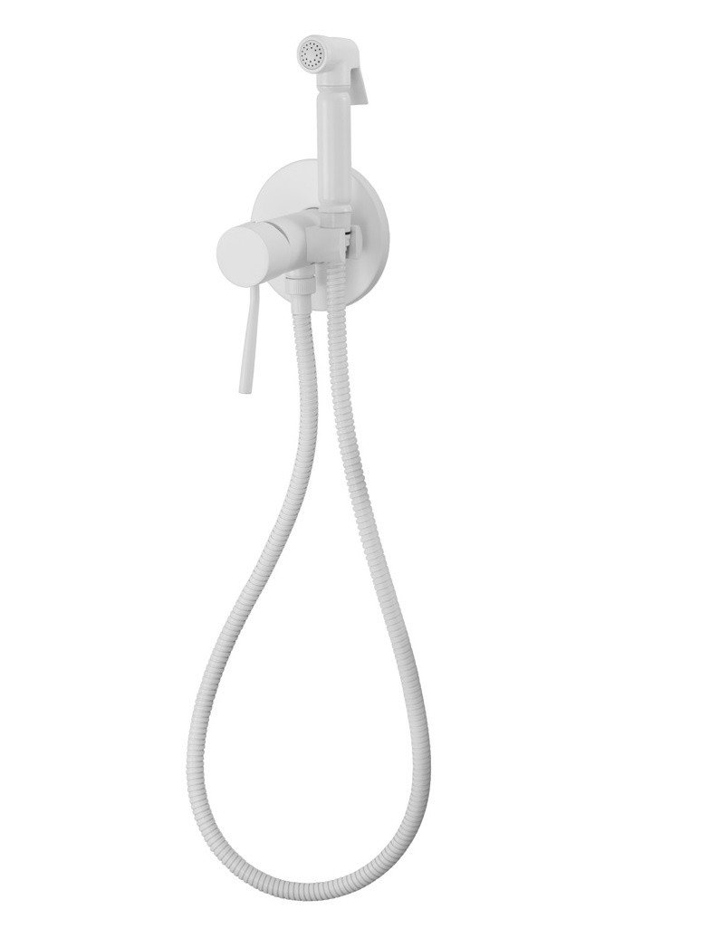 Remer Minimal N65BO Гигиенический душ со смесителем (белый матовый), в ...