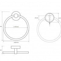 Bemeta Neo 104104065 Полотенцедержатель кольцо 16 см (хром)