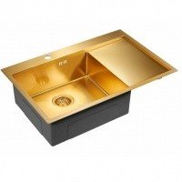 Paulmark ATLAN PM217851-BGL Мойка для кухни 78*51 см левая (брашированное золото)