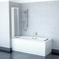 Ravak BeHappy VS3 795P010041 Шторка для ванны складная 1000*1400 мм (белый профиль | витраж полистирол)