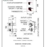 REMER Qubika QT93NO Термостат для ванны (чёрный матовый)