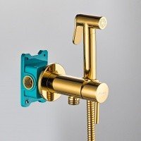 ALMAes BENITO AL-859-08 Гигиенический душ в комплекте со смесителем цвет золото