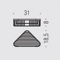 Colombo Design Complementi B9613 Полка - решётка угловая (хром)