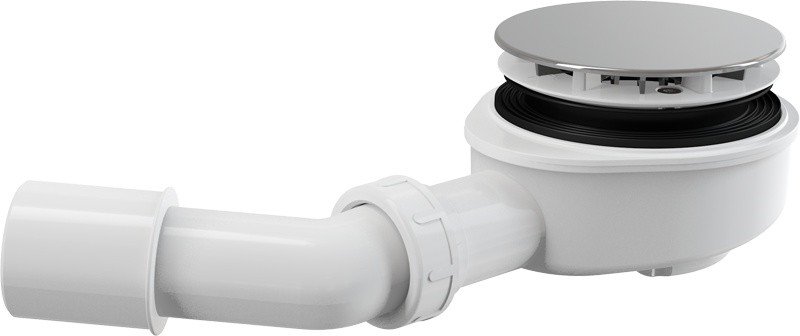 AlcaPlast A491CR Низкий сифон для душевого поддона | слив O 90 мм (хром ...