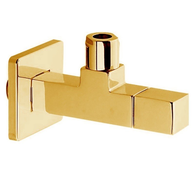 Cisal ZA00291024 Угловой вентиль для подключения смесителя 1/2" (золото ...