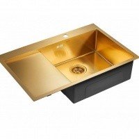 Paulmark ATLAN PM217851-BGR Мойка для кухни 78*51 см правая (брашированное золото)