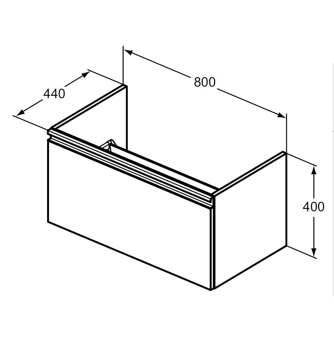Подстолье для раковины T0047OV Ideal Standard Tesi (белый глянец), в ...
