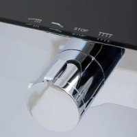 WasserKRAFT A11401 Душевая система - комплект с термостатом с функцией наполнения ванны (чёрный матовый | хром)