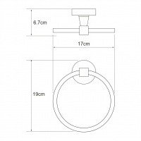 WasserKRAFT Isen K-4060 Держатель для полотенца - кольцо (хром)