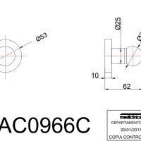 Mediclinics Medicrom AC0966C Крючок для ванной комнаты (хром глянцевый)