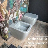 Ceramica CIELO Shui Comfort SHCOVAKTRBR - Унитаз напольный пристенный 55*38 см | Rimless безободковый (Brina)