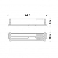 Colombo Design TIME W4276DX - Полка решетка 44 см | с держателем для полотенца (хром)