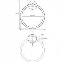 Bemeta Omega 104104062 Полотенцедержатель кольцо 16 см (хром)