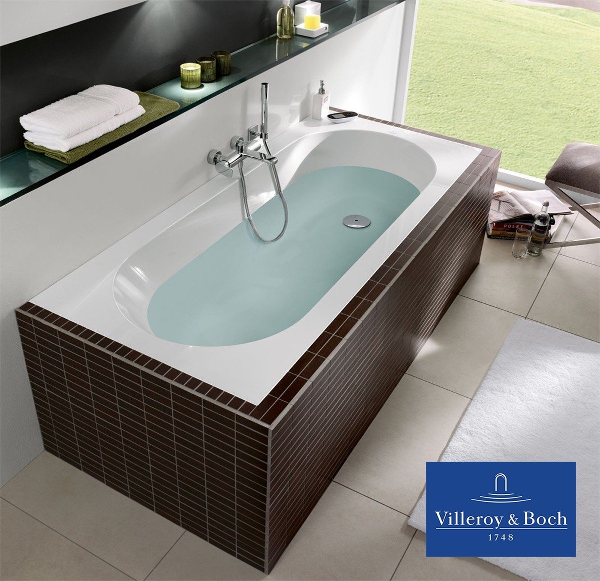 Villeroy & Boch OBERON UBQ170OBE2V-01 - Прямоугольная ванна 170*75 см | Quaryl® (Альпийский белый)