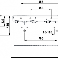 Laufen Val 8.1428.2.400.104.1 Раковина двойная на 120 см