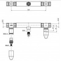 Внутренний механизм смесителя для раковины F2230 FIMA Carlo Frattini