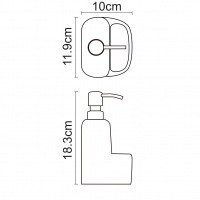 WasserKRAFT K-8499BLACK Настольный дозатор для жидкого мыла с емкостью для губки (чёрный матовый)