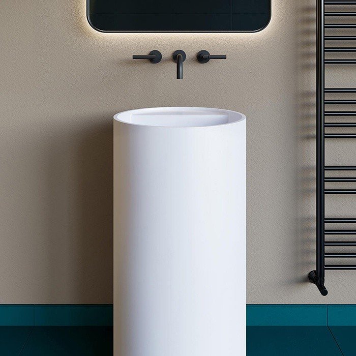 Salini ARMONIA 130114G Раковина напольная O 450 мм (белый глянцевый ...